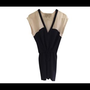 Rory Becca Navy and White Silk Dress